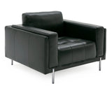 Schmidt Modern Black Leather Chair