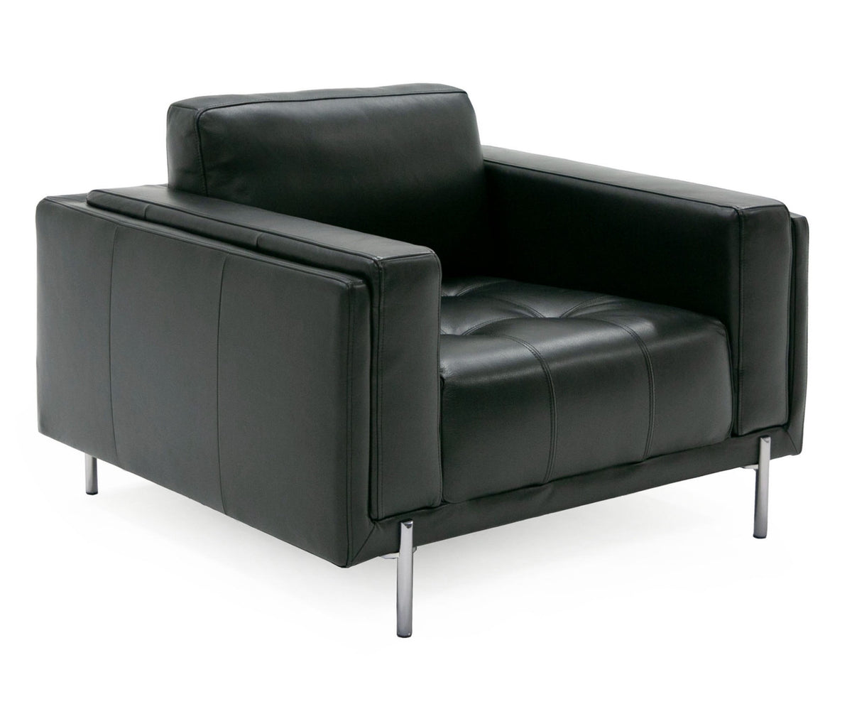 Schmidt Modern Black Leather Chair