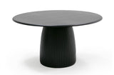 Lander Modern Mid Century Black Oak Round Dining Table