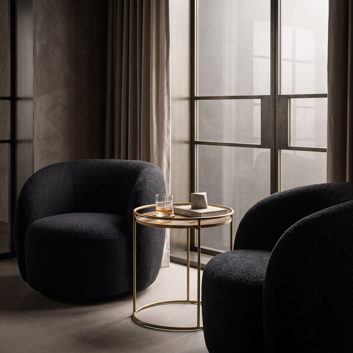 Molina Modern Black Accent Chair
