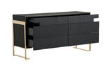 Rothsay Modern Wenge + Gold Dresser