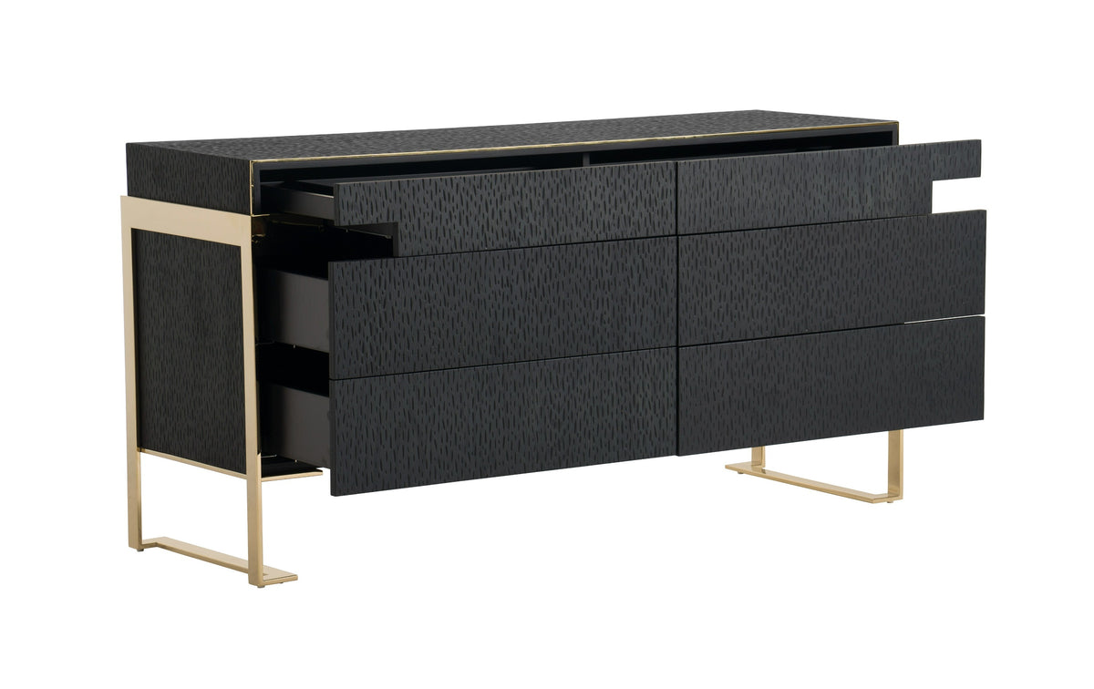 Rothsay Modern Wenge + Gold Dresser