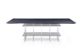 Inverness Contemporary Black Oak + Acrylic Dining Table
