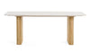 Mielcasa | White Modrest Cambridge White Marble & Mango Rectangular Dining Table | SKU VGEDRID120004-RCT | MPN: 80526 | Free Delivery & Free Return