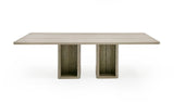 Roma Modern Travertine Rectangular Dining Table