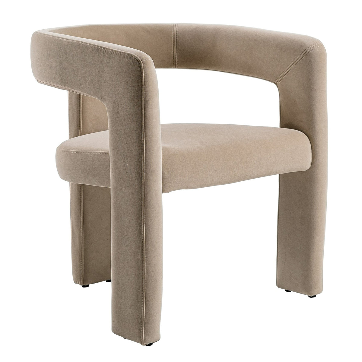 Cherish Modern Beige Fabric Dining Chair
