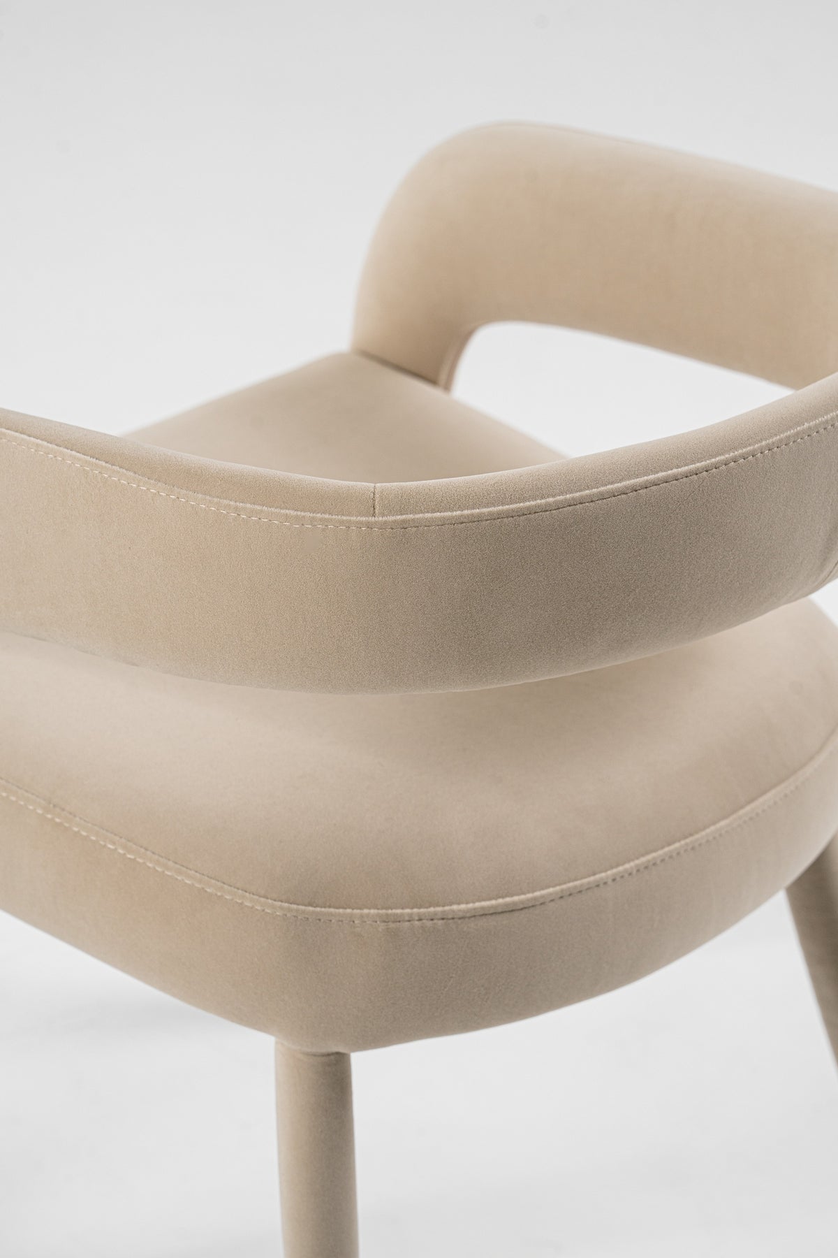 Mundra Modern Beige Fabric Dining Chair