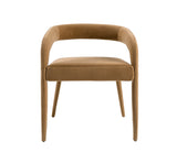 Mundra Modern Tan Fabric Dining Chair