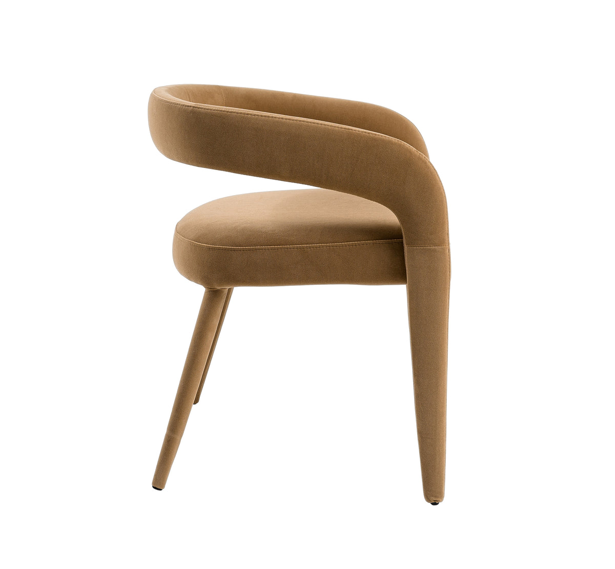 Mundra Modern Tan Fabric Dining Chair