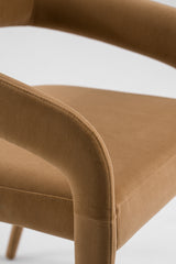 Mundra Modern Tan Fabric Dining Chair
