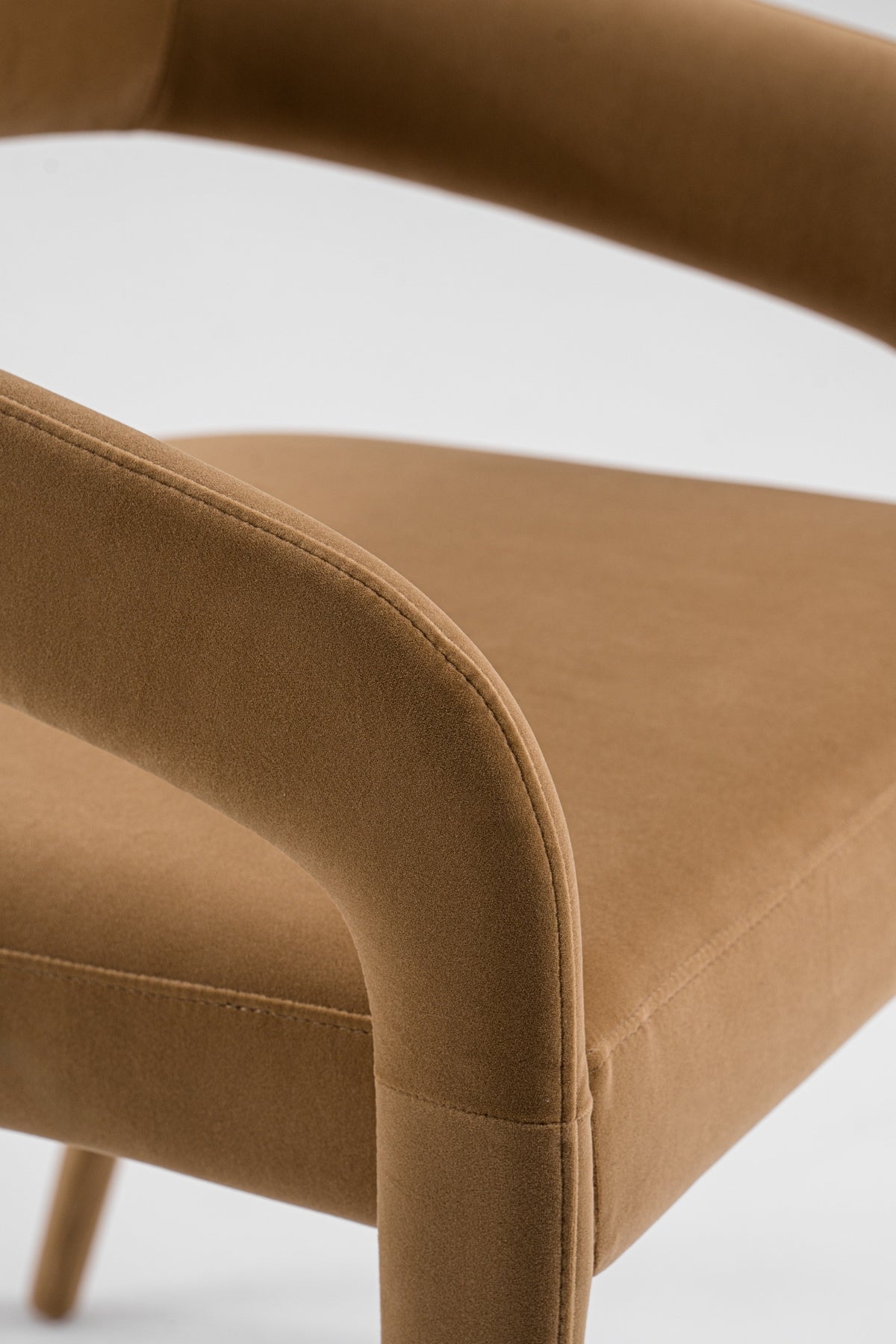 Mundra Modern Tan Fabric Dining Chair