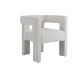 Drea Modern White Fabric Dining Chair