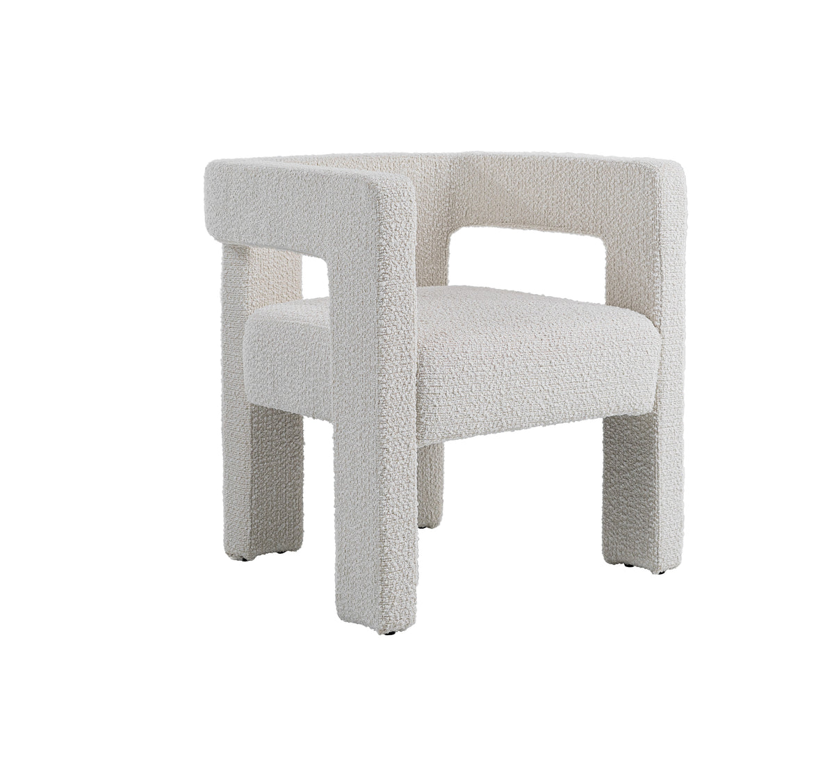 Drea Modern White Fabric Dining Chair