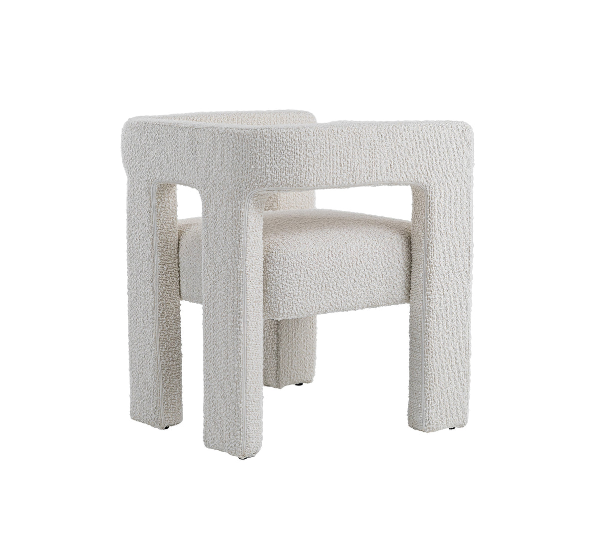Drea Modern White Fabric Dining Chair