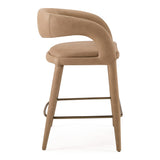 Faerron Modern Tan Leatherette Counter Chair
