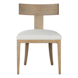 Fabien Mid-Century Modern Beige Linen + Wood Dining Chair (Set of 2)