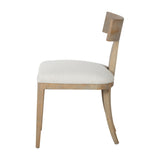 Fabien Mid-Century Modern Beige Linen + Wood Dining Chair (Set of 2)