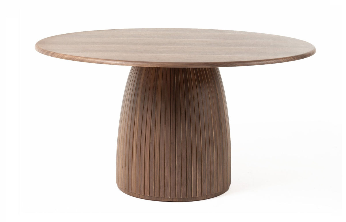 Mielcasa | Walnut Modrest Sheridan Mid Century Modern Walnut Round Dining Table | SKU VGDWJ3630-1 | MPN: 80995 | Free Delivery & Free Return
