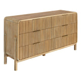 Liam + Mikala Modern Ivory Fabric + Natural Oak 4-Piece Bedroom Set