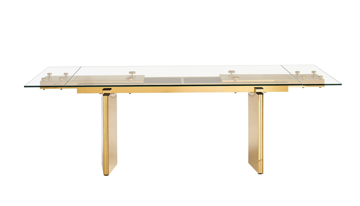 Nassim Glam Glass Extendable Dining Table
