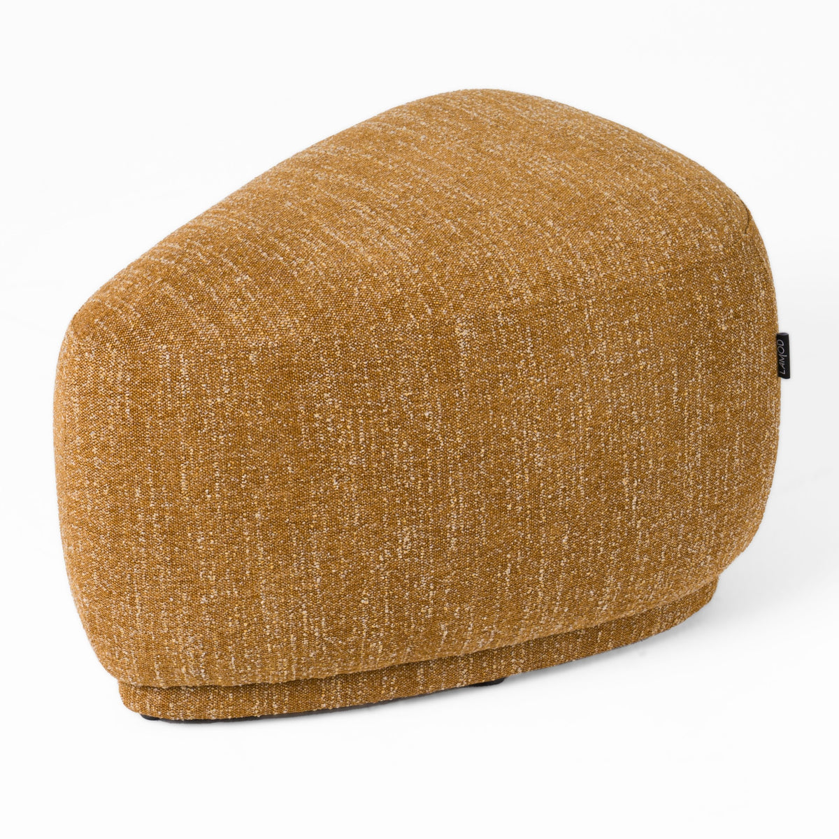Kinsey Modern Mustard Small River Rock Ottoman