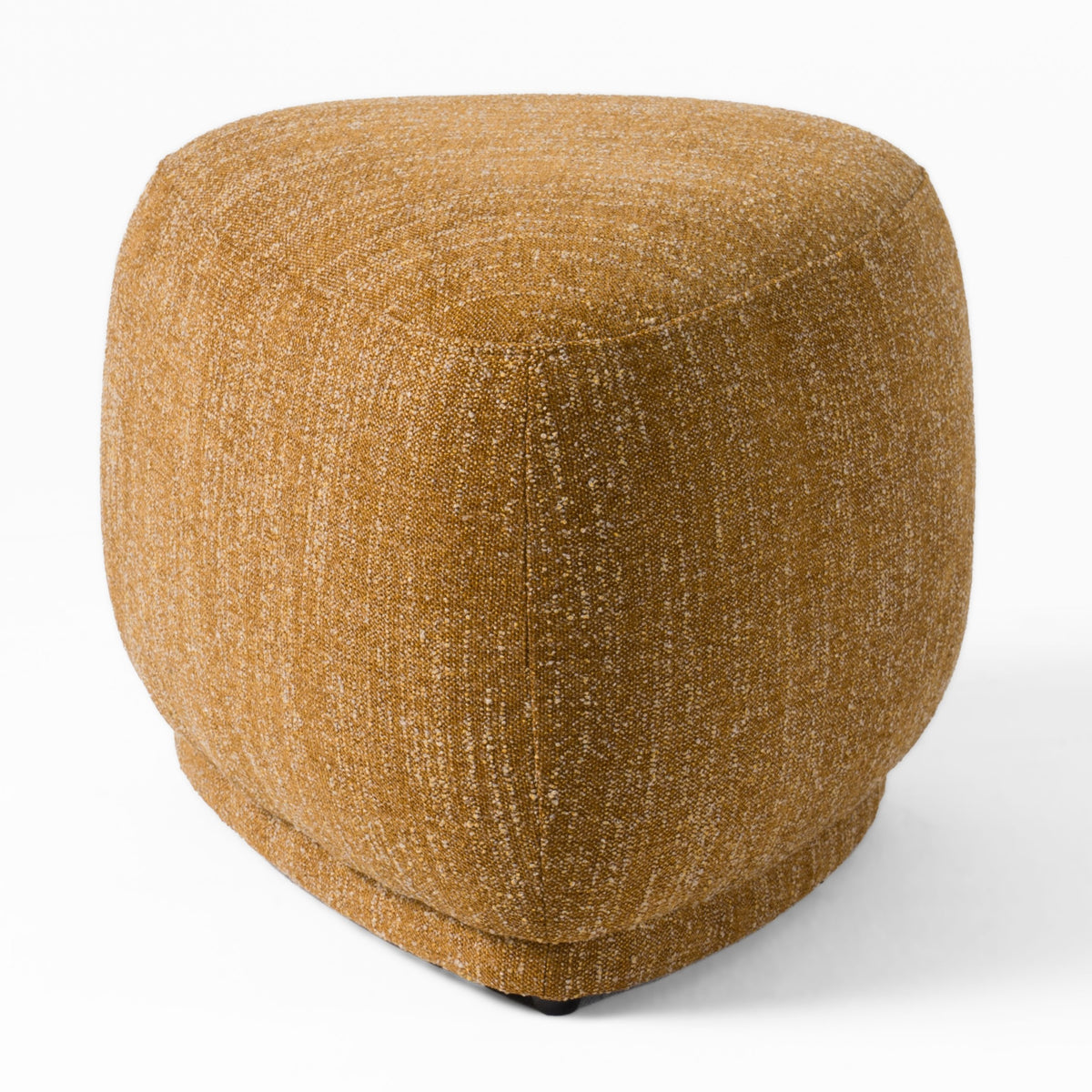 Kinsey Modern Mustard Small River Rock Ottoman