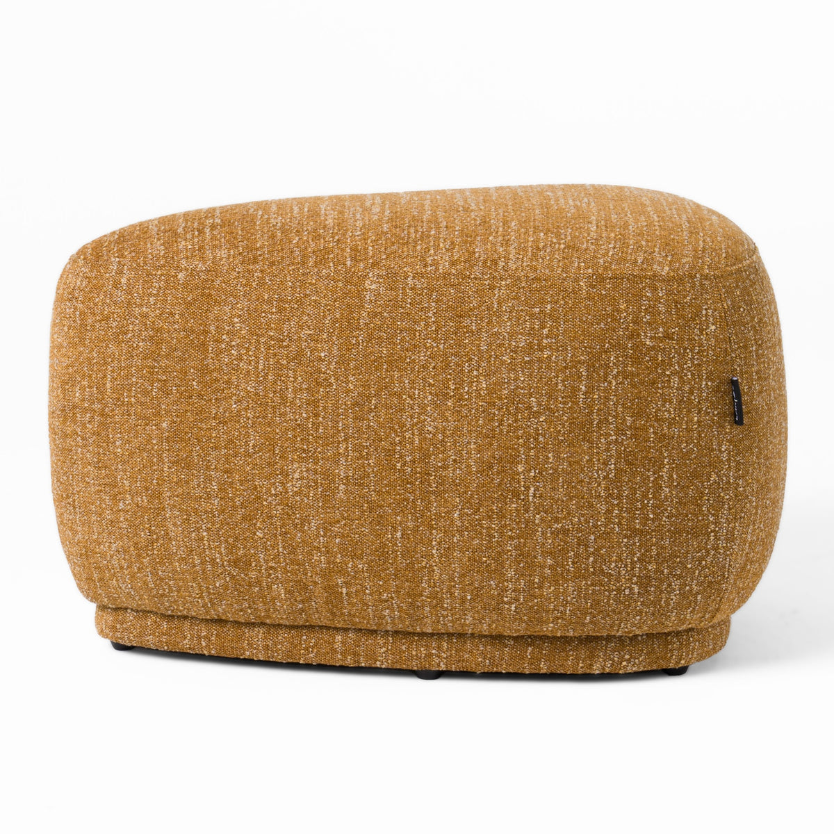 Kinsey Modern Mustard Small River Rock Ottoman