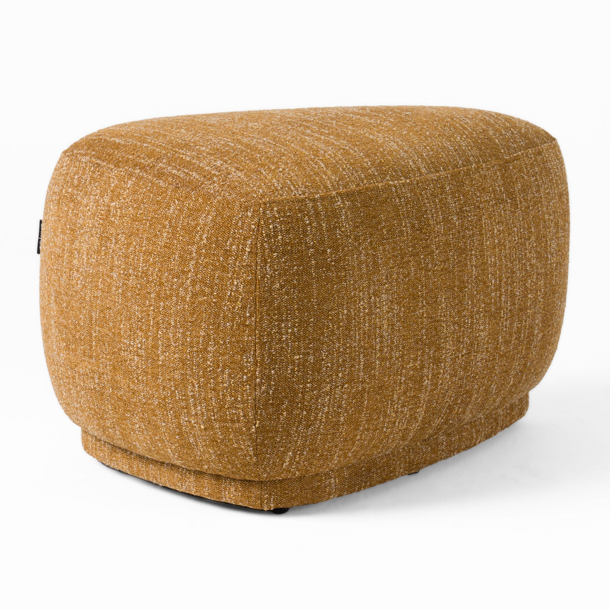 Kinsey Modern Mustard Small River Rock Ottoman