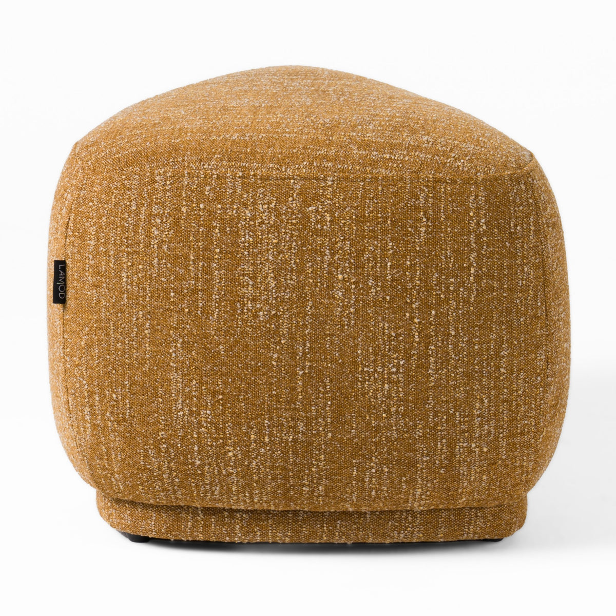 Kinsey Modern Mustard Small River Rock Ottoman