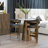 Boswell Modern Black + Matte Gold Barstool