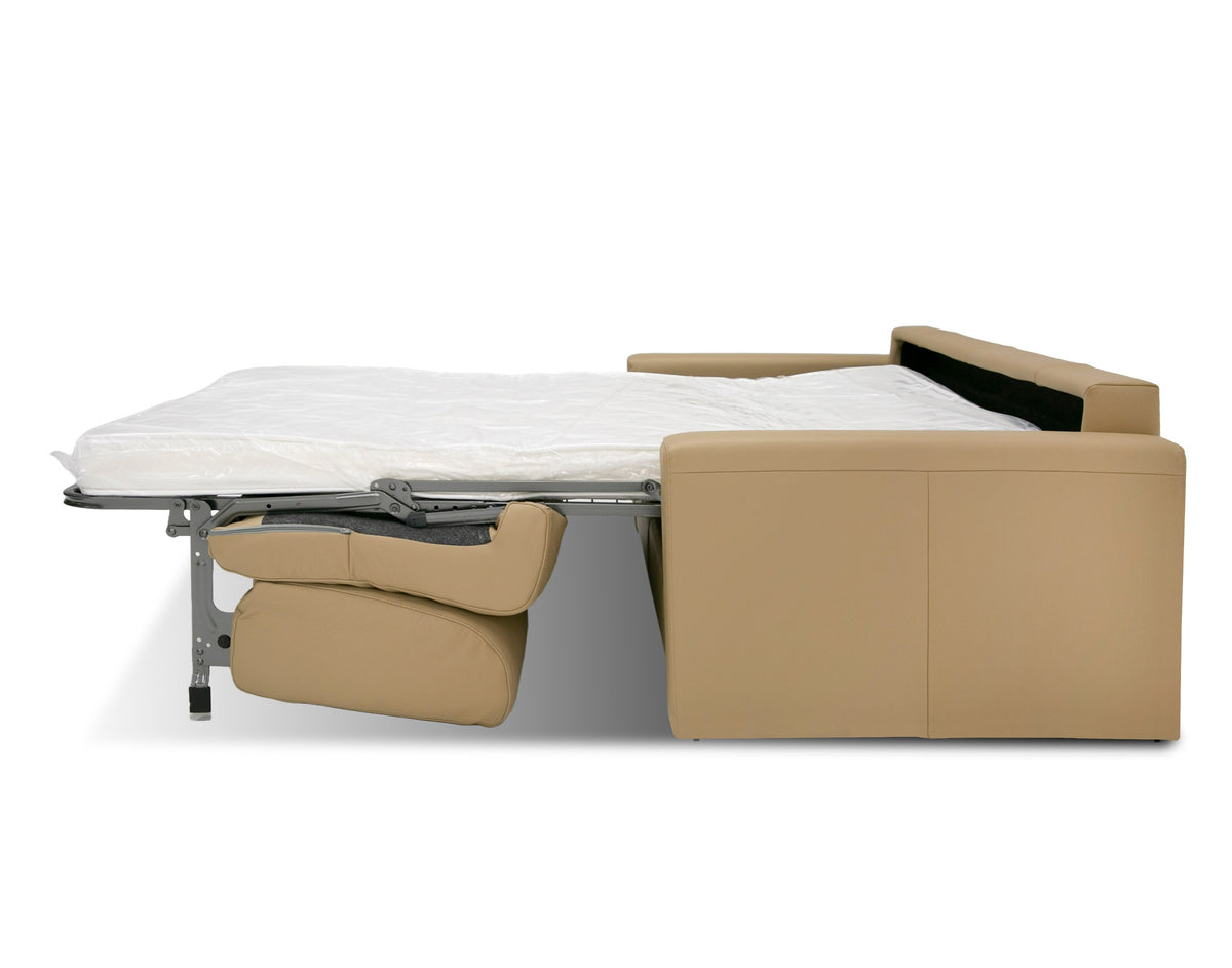 Revers Italian Modern Desert Leather 55" Sofa bed