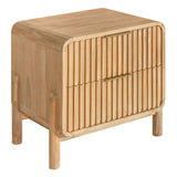 Liam + Mikala Modern Ivory Fabric + Natural Oak 4-Piece Bedroom Set