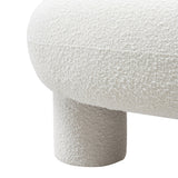 Gaynes Modern Off-White Fabric Bench