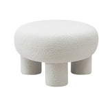 Gaynes Modern Off-White Fabric Bench