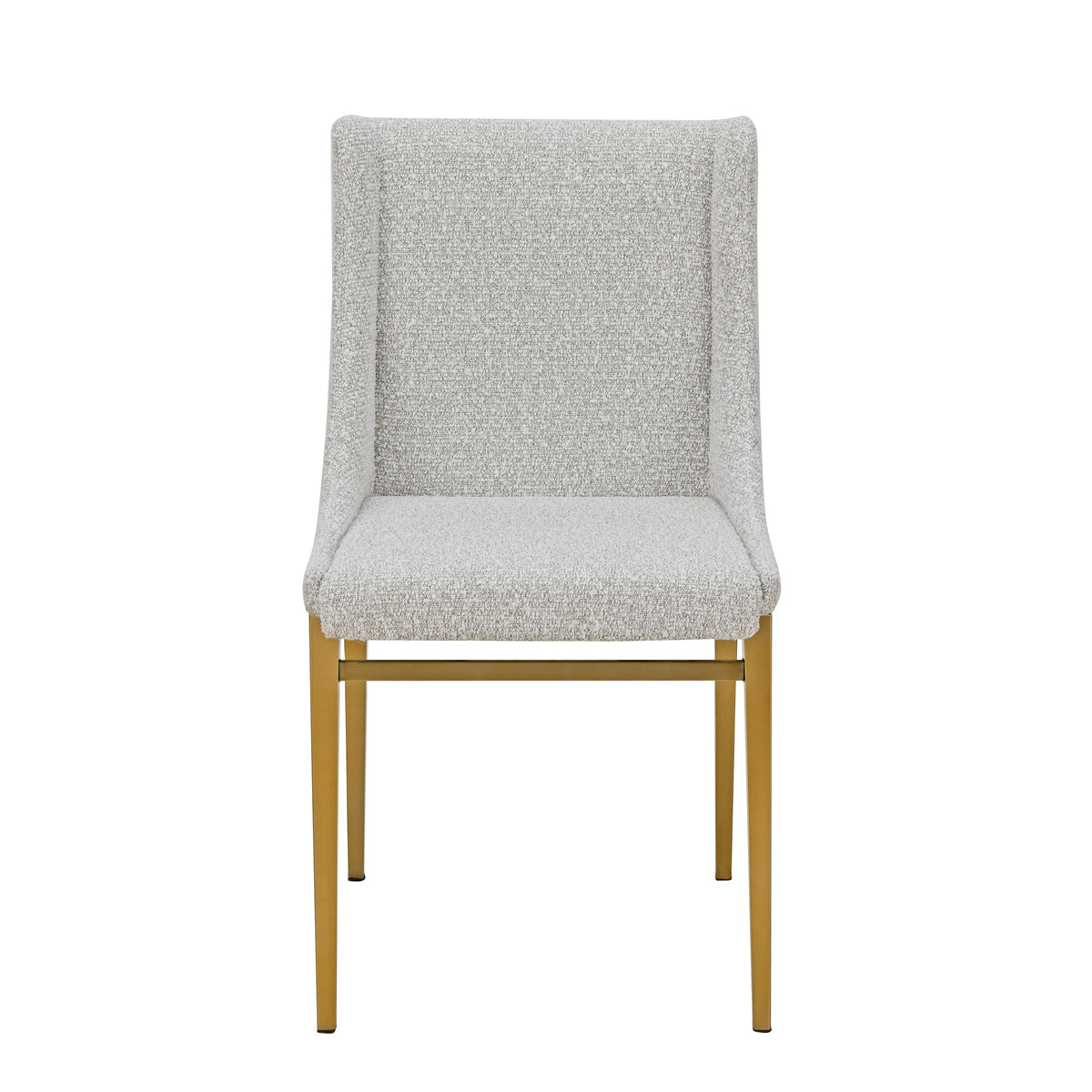 Mimi Modern Light Grey Fabric + Antique Brass Dining Chair (Set of 2)