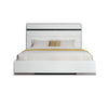 Mielcasa | White Eastern King Modrest Cartier Modern White Vegan Leather and Stainless Steel Bed | SKU VGVC-BDA002-BED-WHT-EK | MPN: 81531 | Free Delivery & Free Return