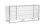 Cartier Modern White + Stainless Steel Dresser