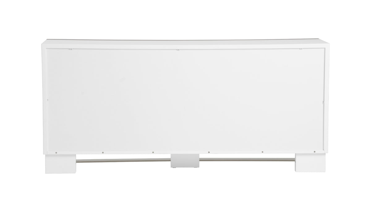 Cartier Modern White + Stainless Steel Dresser