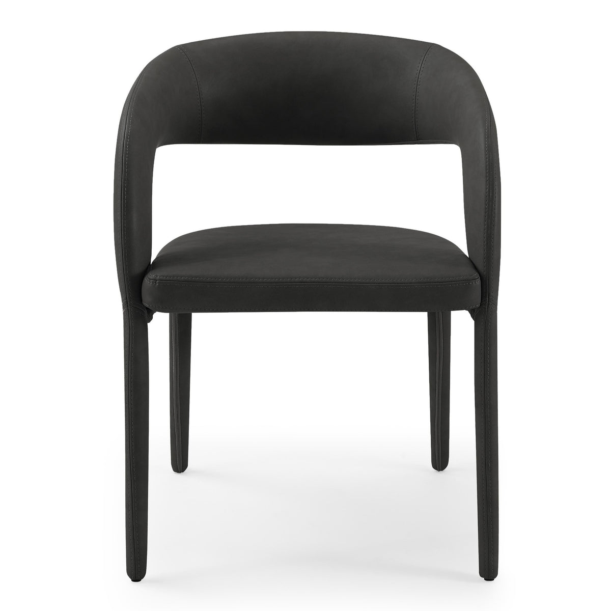 Faerron Modern Black Leatherette Dining Chair