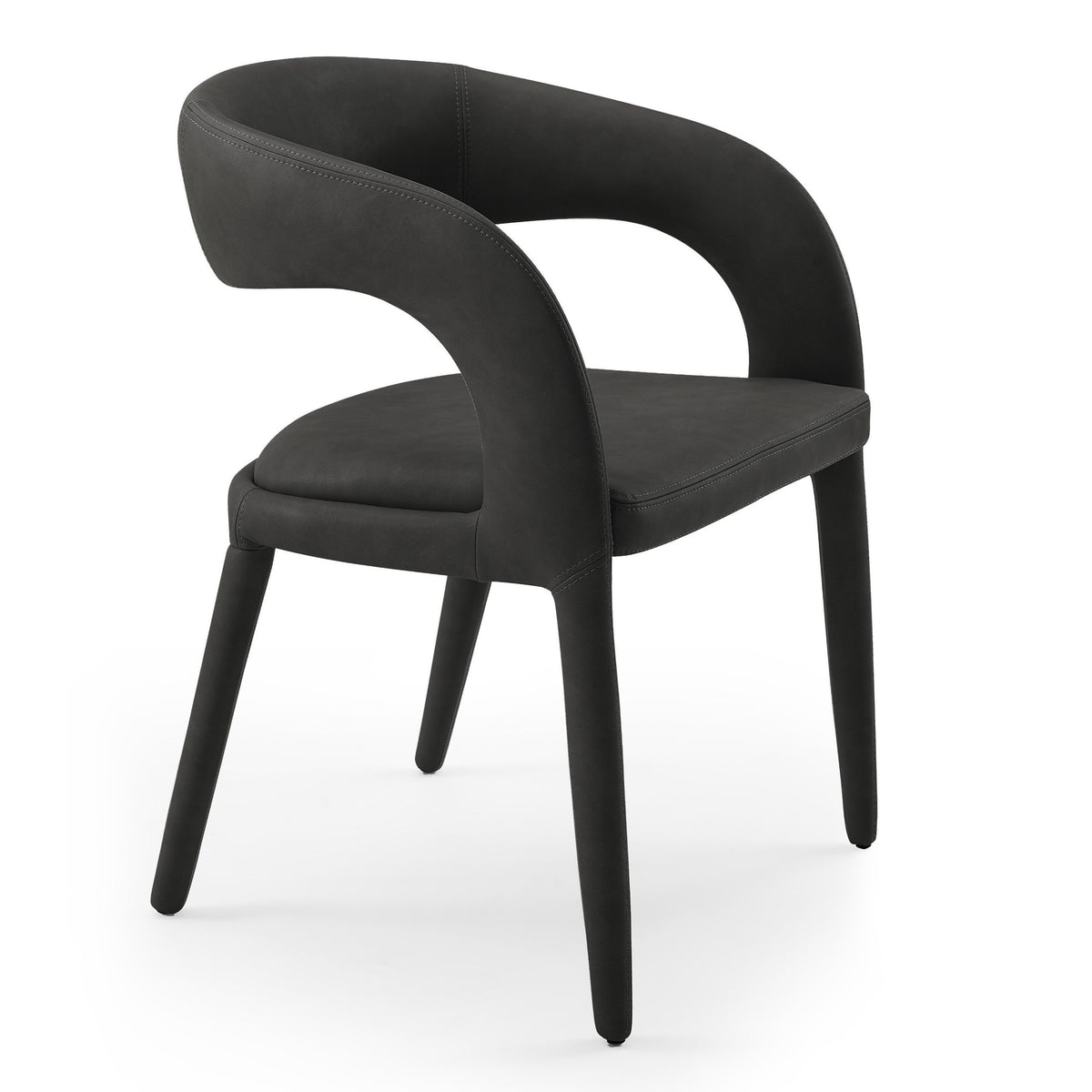 Faerron Modern Black Leatherette Dining Chair