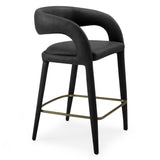 Faerron Modern Black Leatherette Counter Chair