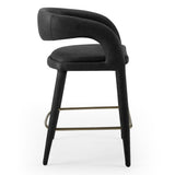 Faerron Modern Black Leatherette Counter Chair