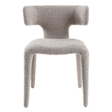 Saehee Modern Light Grey Fabric Dining Chair