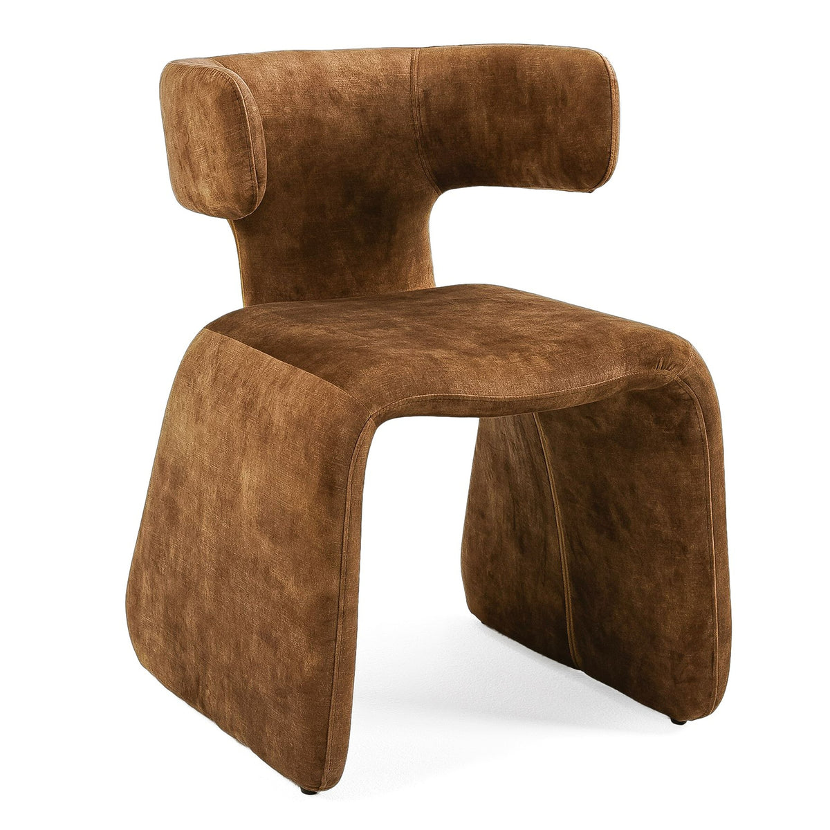 Bergman Modern Camel Velvet Dining Chair