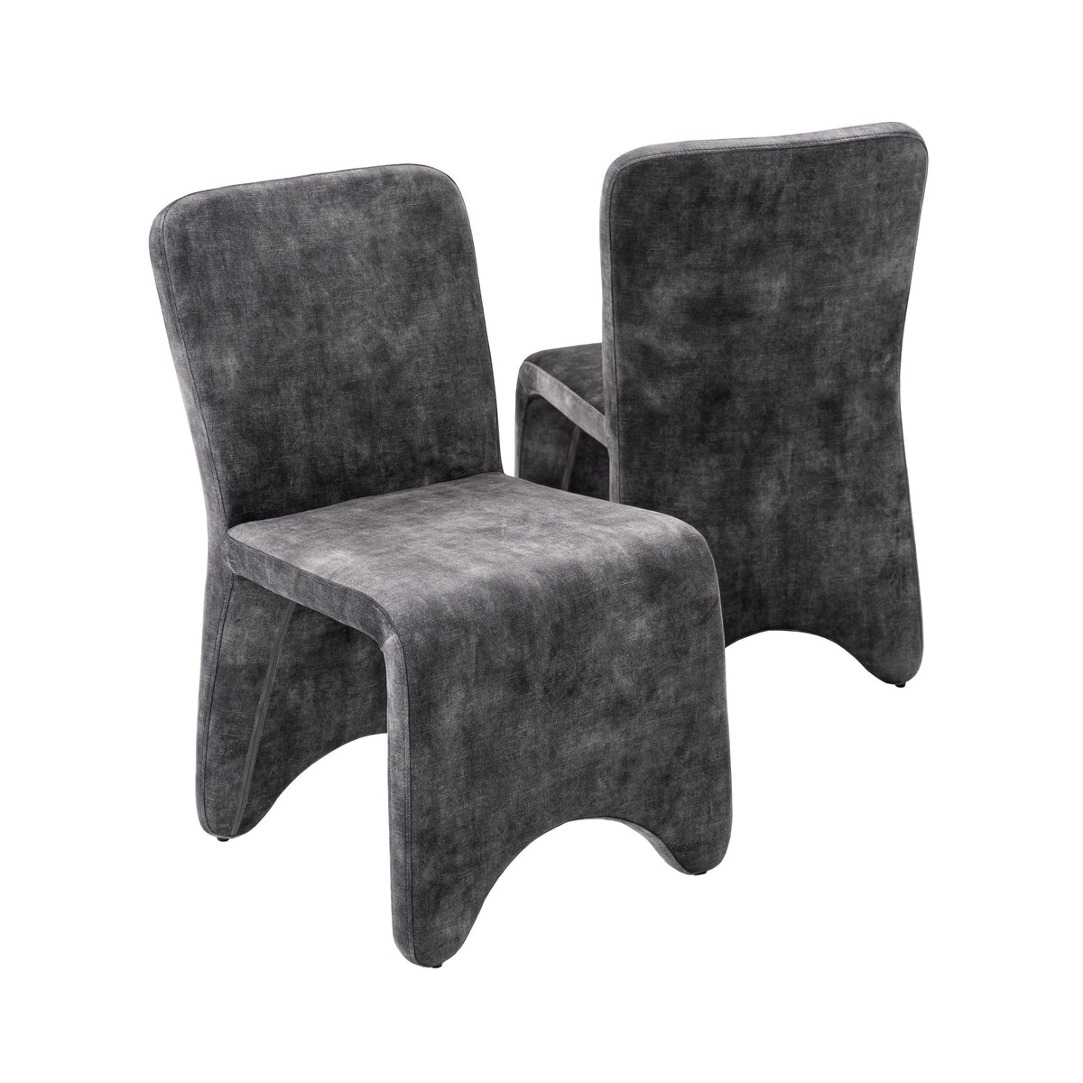 Ditka Modern Grey Velvet Dining Chair (Set of 2)