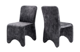Ditka Modern Grey Velvet Dining Chair (Set of 2)