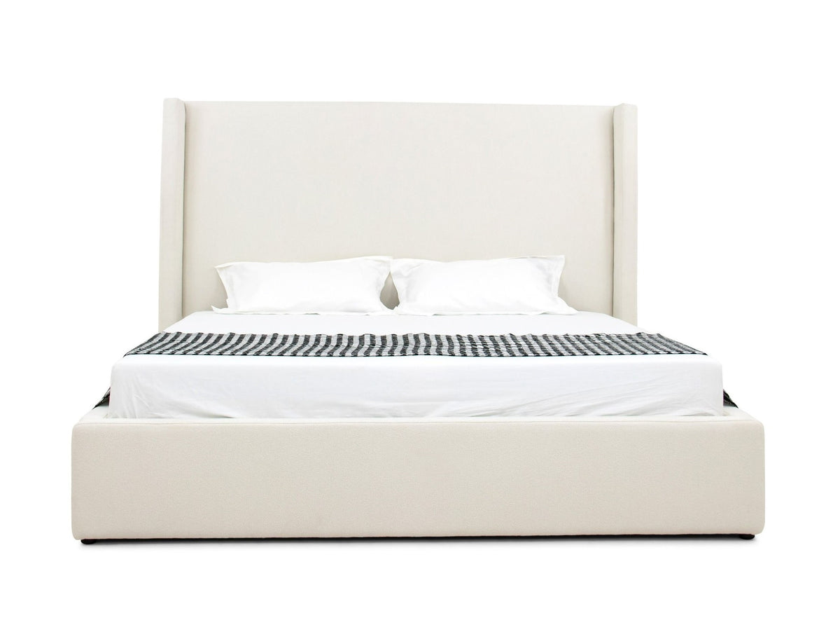 Byrne Modern Off White Fabric Bed