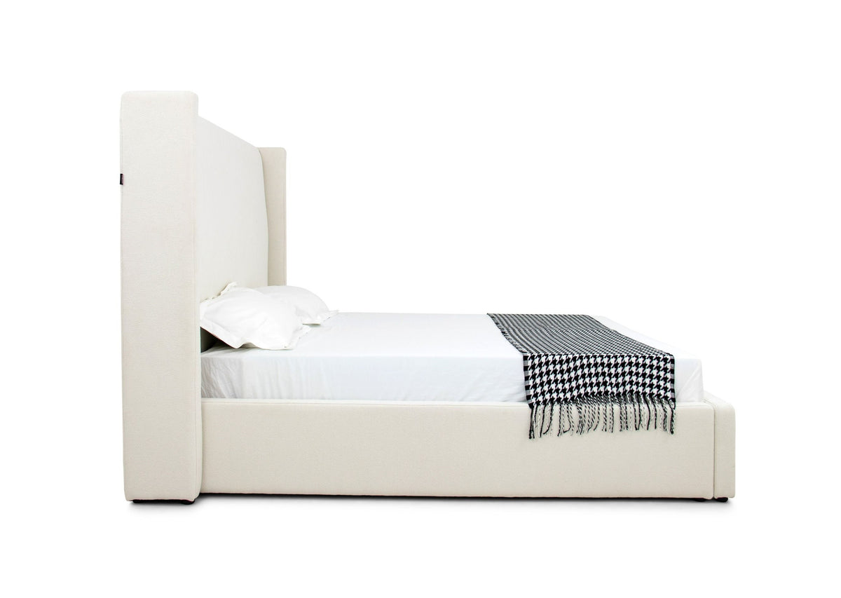 Byrne Modern Off White Fabric Bed