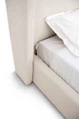 Byrne Modern Off White Fabric Bed
