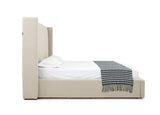 Byrne Modern Beige Fabric Bed